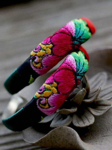 Ethnic Style Embroidery Handmade Bracelet