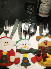 Load image into Gallery viewer, Santa Claus Snowman Knifes Forks Bag Christmas Party Decoration
