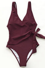 Load image into Gallery viewer, Elegant Dance Solid One-piece Swimsuit