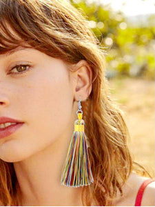 Bohemian Multicolor Tassel Accessories Earrings