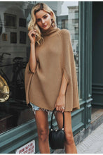 Load image into Gallery viewer, Knitted turtleneck Women Camel casual pullover Autumn Sweater