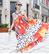 Load image into Gallery viewer, New Print Sleeveless Loose Summer Maxi Dress
