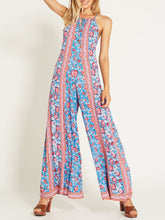 Load image into Gallery viewer, Printed Spaghetti Strap Wide Leg Pants Jumpsuit Rompers