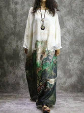 Load image into Gallery viewer, Print Plus Size Long Sleeve Loose Maxi Dress