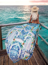 Load image into Gallery viewer, Print Long Sleeve Loose Beach Swimwear Bikini Cover Up