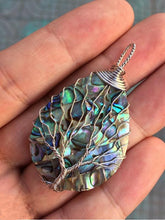 Load image into Gallery viewer, Handmade Natural Abalone Shell Stone Pendant Necklace