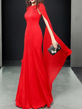 Load image into Gallery viewer, Elegant Solid Color Evening Party Maxi Dress