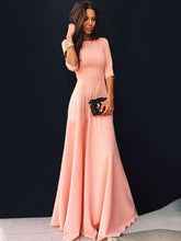 Load image into Gallery viewer, Pretty Pink Three Quarter Sleeve Maxi Dress