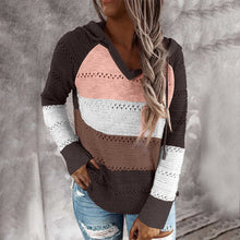 Load image into Gallery viewer, Street Fashion Autumn and Winter Knitted Hoodie Sweater Women Wear Long-sleeved Blouse