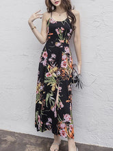 Load image into Gallery viewer, Spagetti Neckline Maxi Floral Beach Bohemia Dress