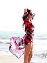 Load image into Gallery viewer, Long Sleeves V-neck Bohemia Maxi Beach Dress