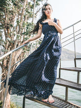 Load image into Gallery viewer, Retro Chiffon Printed Spaghetti-neck Backless Floor Maxi Dress