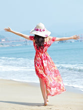 Load image into Gallery viewer, Beautiful Spaghetti-neck Floral Beach Maxi Dress
