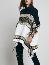 Load image into Gallery viewer, Pretty Knitting Tasseled Striped Sweater Tops