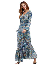 Load image into Gallery viewer, Bohemia Mermaid Split-side V-neck Maxi Dress