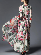 Load image into Gallery viewer, Floral-printed Belted Bohemia Maxi Dress