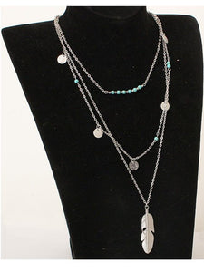 Simple Sequined Alloy&Turquoise Necklaces Accessories