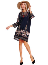 Load image into Gallery viewer, Bohemia 3/4 Sleeves Mini Dress