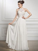 Load image into Gallery viewer, Classical White Lace Sleeveless Maxi Dress Evening Dress