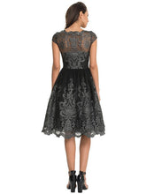 Load image into Gallery viewer, Beautiful Lace Cap Sleeve Midi Dress Evening Dress