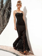 Load image into Gallery viewer, Lace Spaghetti-neck Mermaid Evening Dress