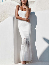Load image into Gallery viewer, Lace Spaghetti-neck Mermaid Evening Dress