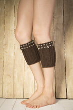Load image into Gallery viewer, Boot cuff thick short-sleeved thick thick bamboo knit wool yarn socks - 6