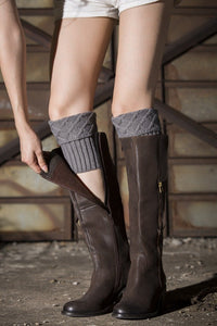 Boot cuff thick short-sleeved thick thick bamboo knit wool yarn socks - 8