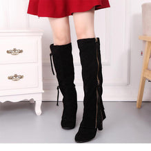 Load image into Gallery viewer, Zipper Tassels High Heels Boots Shoe