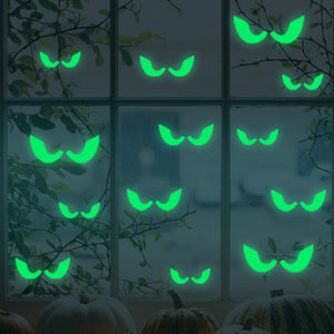 Halloween 18Pcs/set Glowing In The Dark Eyes Wall Glass Sticker