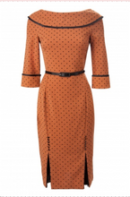 Load image into Gallery viewer, Bohemian Retro Waist Dots Stitching Retro Temperament Fishtail Autumn And Winter Dress