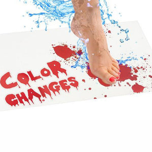 Color changed carpet Halloween Foot Mats Bloody Bath Mats White Discolored Carpets Red Mats In Water