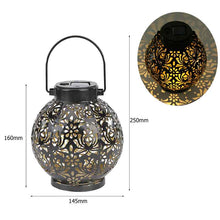 Load image into Gallery viewer, Waterproof Solar Lamp Retro Hollow Lantern Light Art Decorative Solar garden light Solar LED Light for Courtyard Landscape
