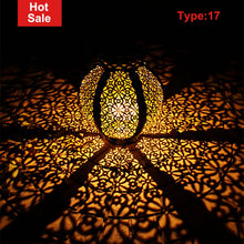 Load image into Gallery viewer, Waterproof Solar Lamp Retro Hollow Lantern Light Art Decorative Solar garden light Solar LED Light for Courtyard Landscape