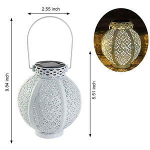Waterproof Solar Lamp Retro Hollow Lantern Light Art Decorative Solar garden light Solar LED Light for Courtyard Landscape