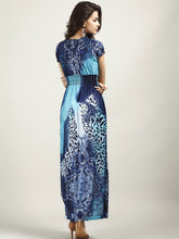 Load image into Gallery viewer, Pretty Bohemia Floral Short Sleeve V Neck Maxi Dress