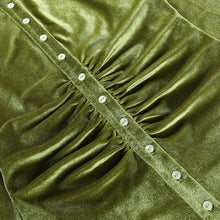 Load image into Gallery viewer, Fold slim dress collar temperament dress female sexy elegant button slim dress