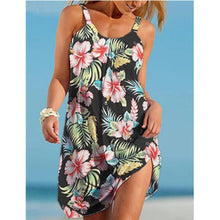 Load image into Gallery viewer, Printed beach skirt small fresh City Leisure printed women&#39;s A-line dress
