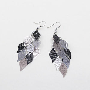 Seven Color Xiao Jiu Leaves Fashion Earrings Earrings