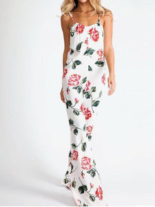 FLORAL JUMPSUIT WITH SPAGHETTI STRAPS