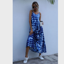 Load image into Gallery viewer, 2021 Spring and Summer New Tie-dye Gradient Pocket Dress Sling Dress