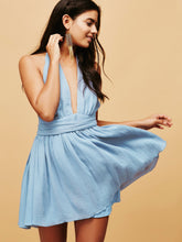 Load image into Gallery viewer, Halter halter skirt dress three colors sexy evening mini dress