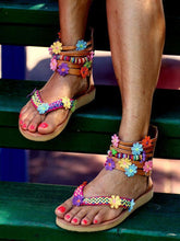 Load image into Gallery viewer, Floral Summer Beach Sandals