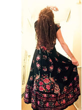 Load image into Gallery viewer, Beautiful Bohemia Floral-Print Cap Sleeve Deep V Neck Elastic Waist Maxi Dress
