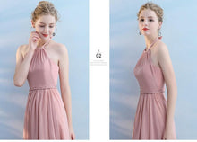 Load image into Gallery viewer, Pink Lace Bridesmaid Dress Graduation Party Evening Dress  Maxi Dress