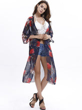 Load image into Gallery viewer, Elegant 3/4 Sleeve Beach Long Shawl Cover-up Tops