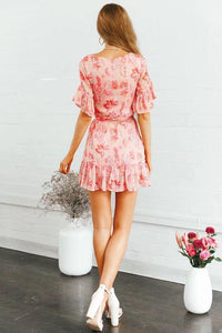 Chiffon Printed Summer Beach Mini Dress