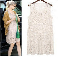 Load image into Gallery viewer, Naked Leisure Hollowed Out Full Lace Sleeveless Vest Dress Loose Sexy Dress