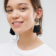 Load image into Gallery viewer, Geometric tassel earrings ethnic exaggerated retro wild tassel earrings