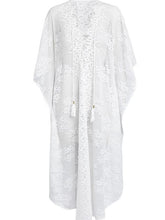 Load image into Gallery viewer, Lace White Split Front Long Bohemia Beach Dress